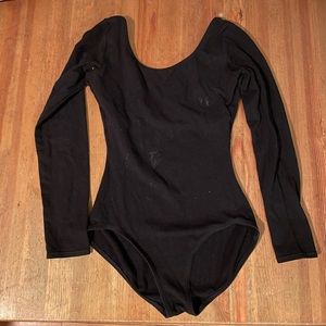 Black capezio long sleeve leotard size M